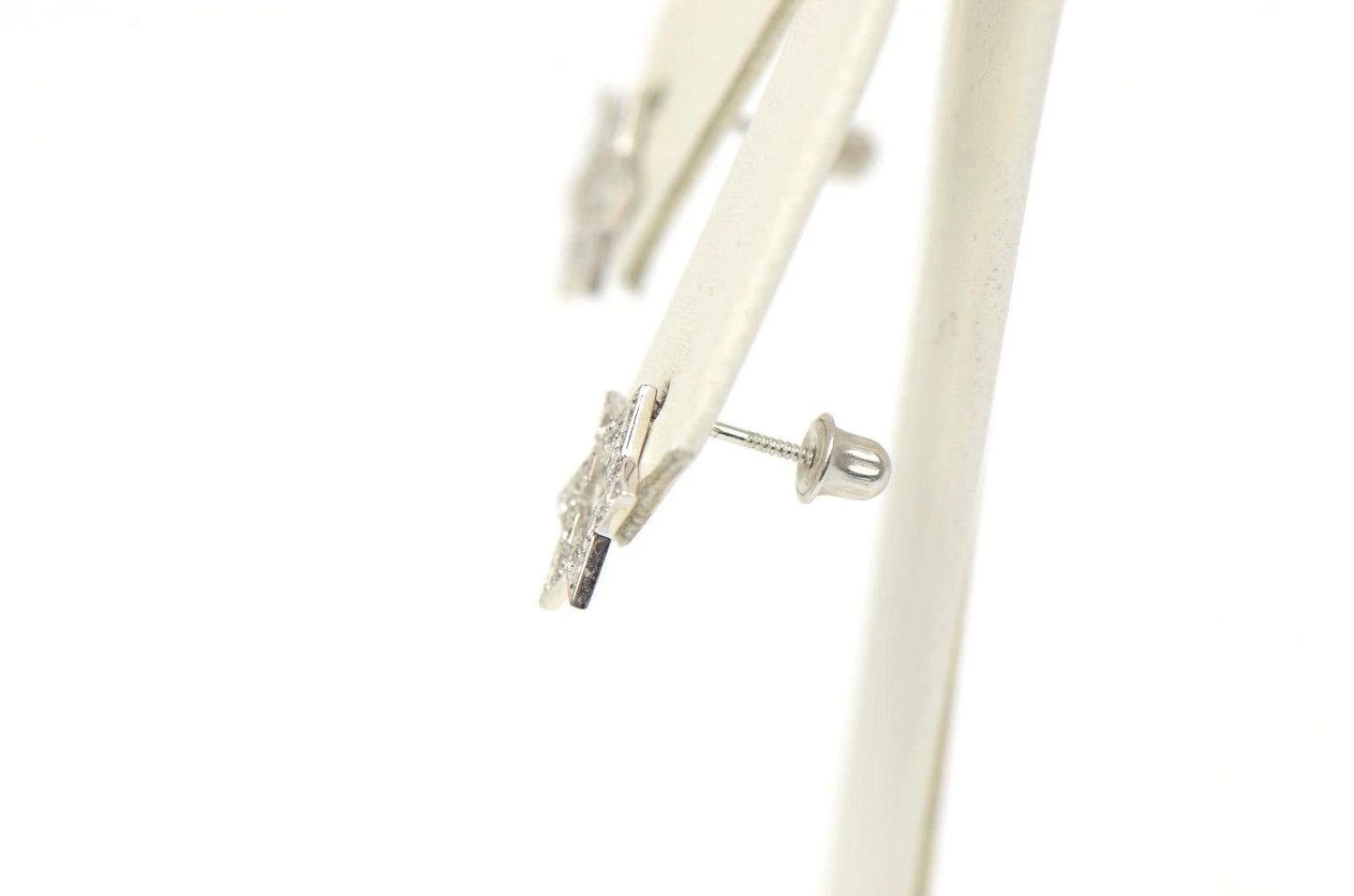 14k Yellow Gold Star of David Stud Earrings