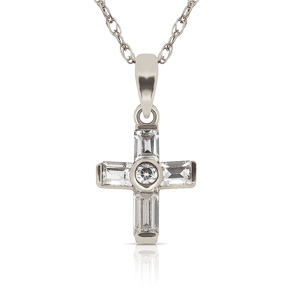 14K Gold Cross Pendant for Women