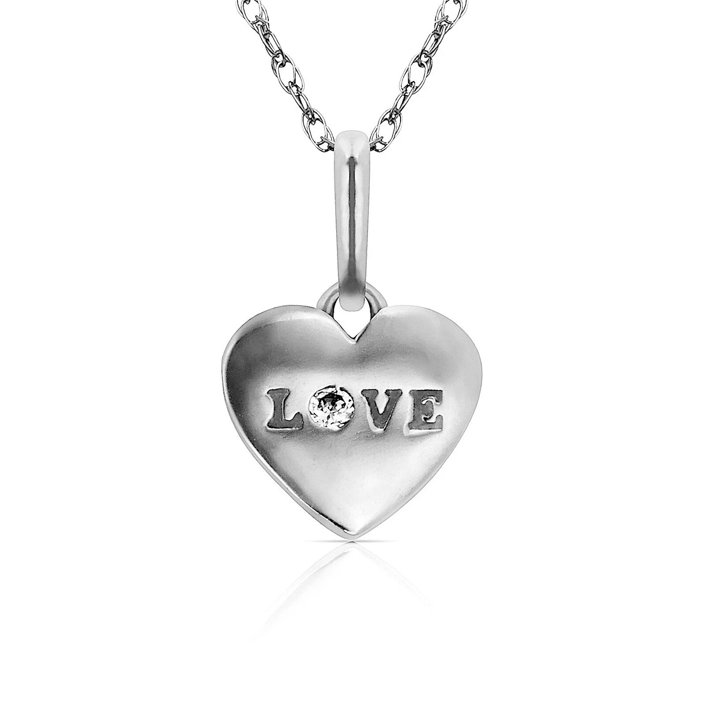 14K Yellow & White Gold Heart Shape Pendant for Women
