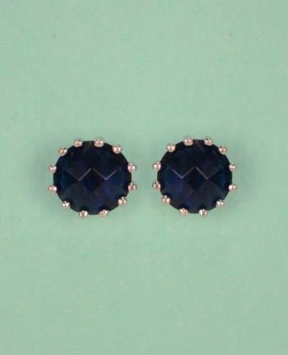 14k Solid White Gold 6mm Round Birthstone Stud Earrings with Screw Back
