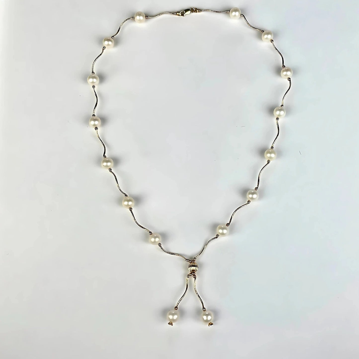 14K Yellow Gold Elegant Freshwater Pearl Necklaces for Women