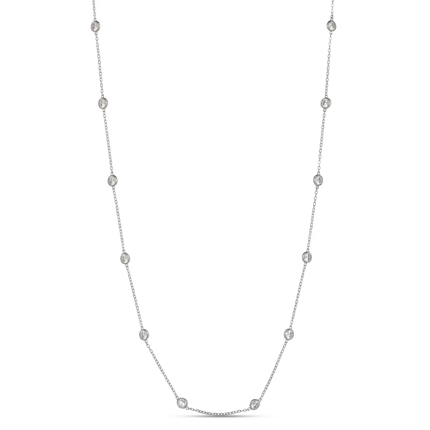 14k Gold Cubic Zirconia CZ by the yard 16'' up to 42" Necklace