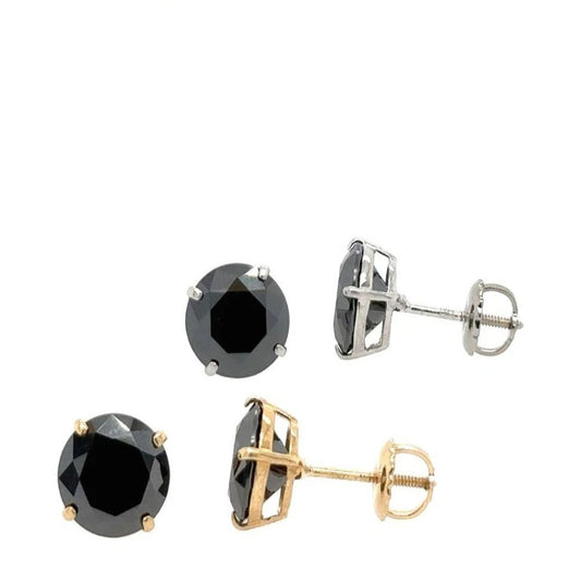 14K Gold GRA Certified D-VVS1 Screw Back Studs Earrings