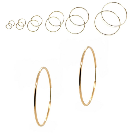 14k Goldfilled Endless Hoop Earrings