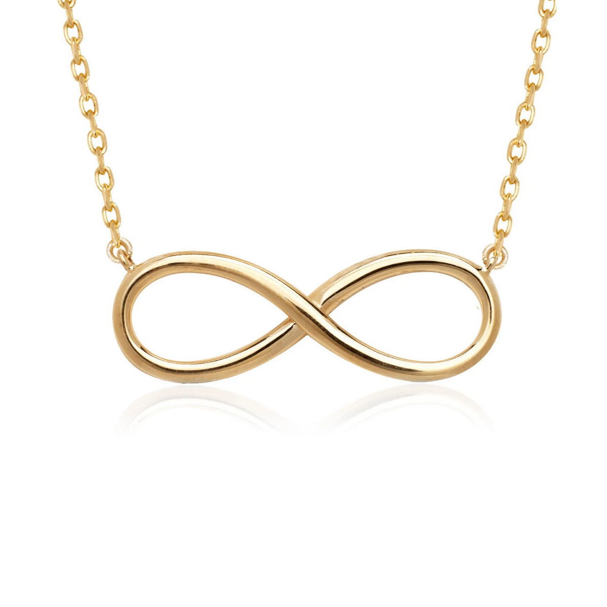 14K Yellow/White/Rose Gold Infinity Pendant Necklace
