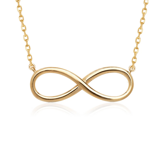14K Yellow/White/Rose Gold Infinity Pendant Necklace