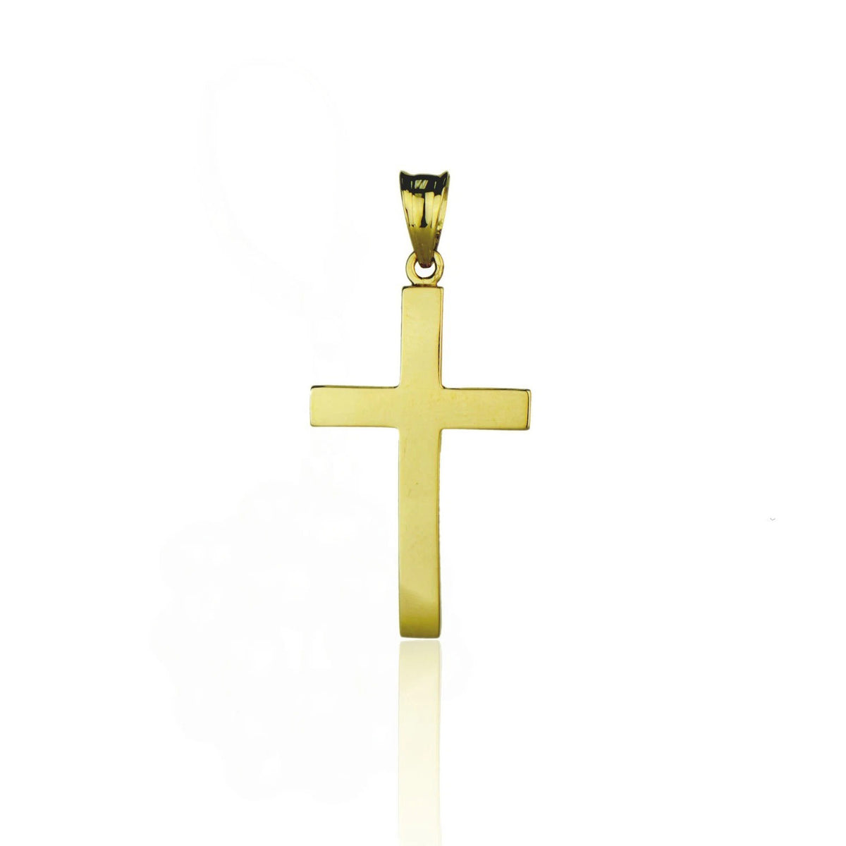 14k Yellow and White Gold Cross Pendants