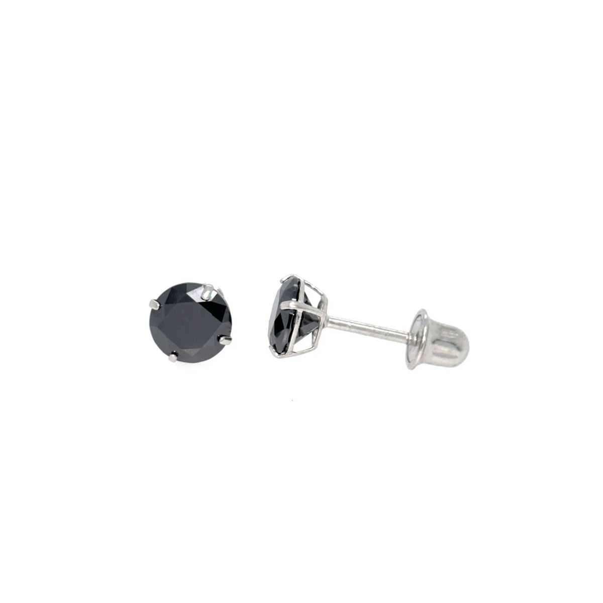 14K Gold GRA Certified D-VVS1 Round Moissanite Studs Earrings