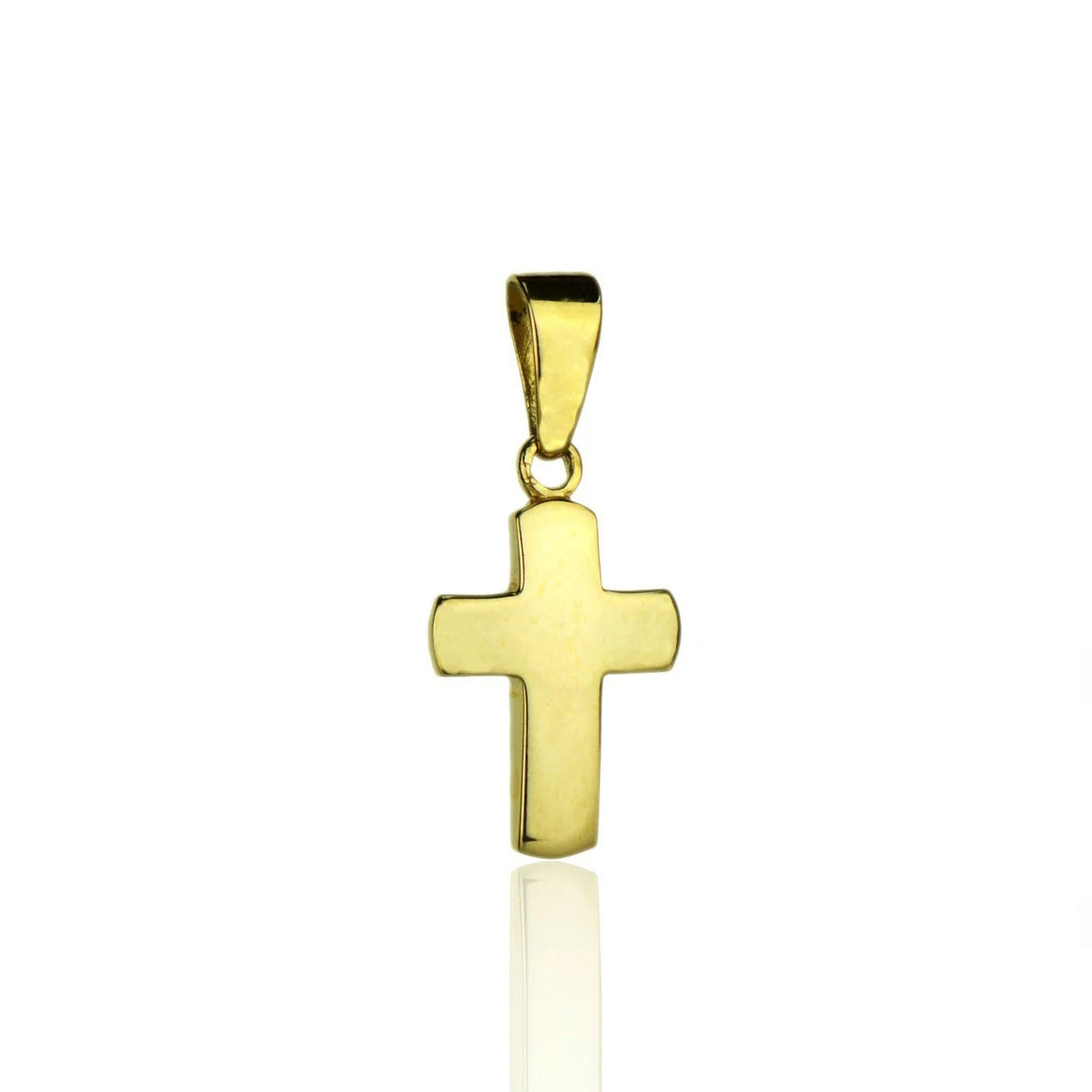 14k Yellow and White Gold Cross Pendant