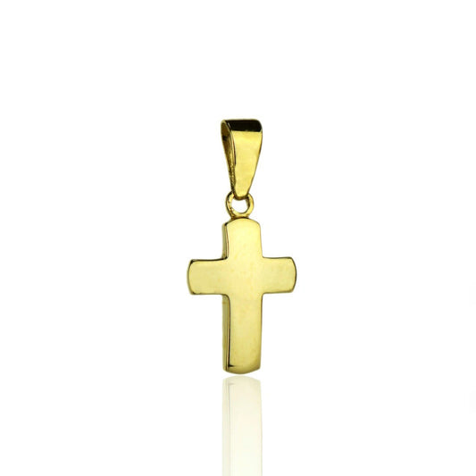14k Yellow and White Gold Cross Pendant