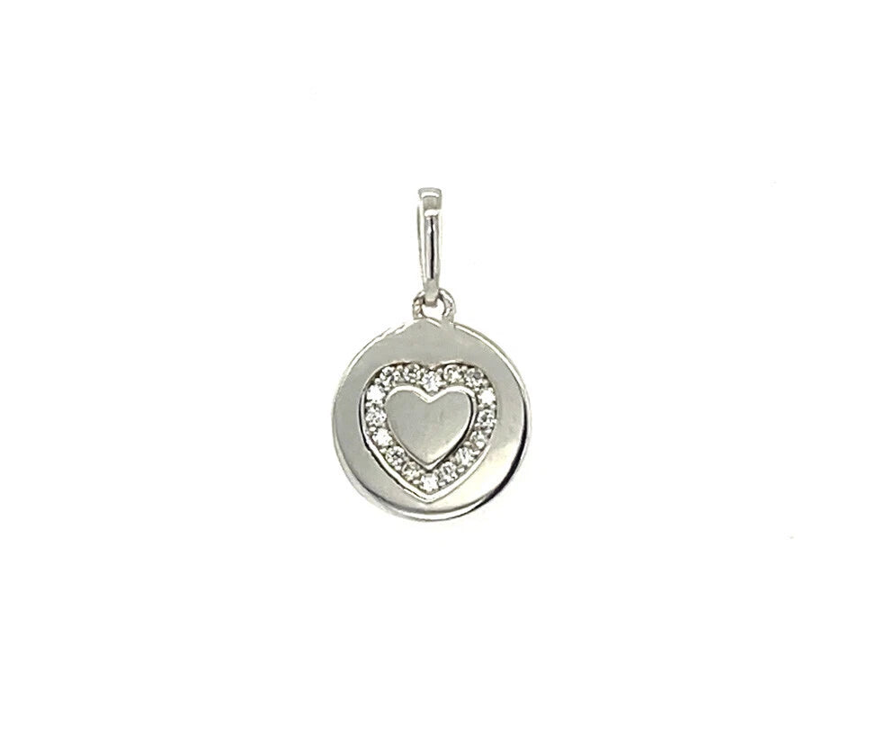 14k Yellow Gold Round CZ Birthstone Pendant