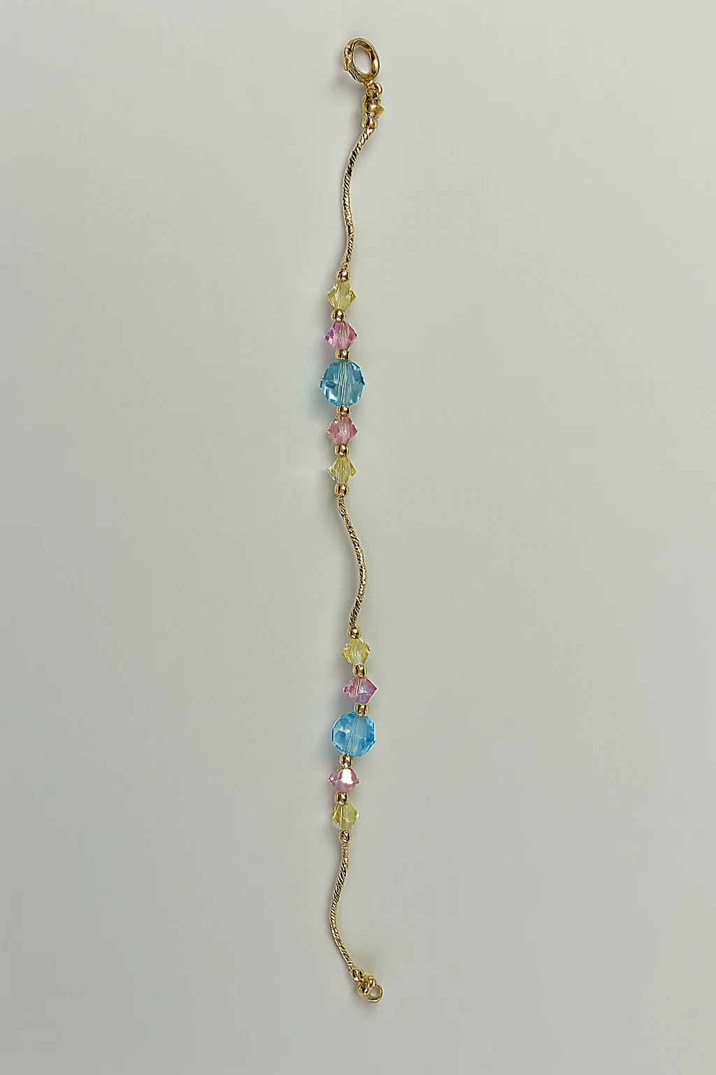 14K Yellow Gold Crystals Elegant Bracelet Kids Baby Girls & Boy
