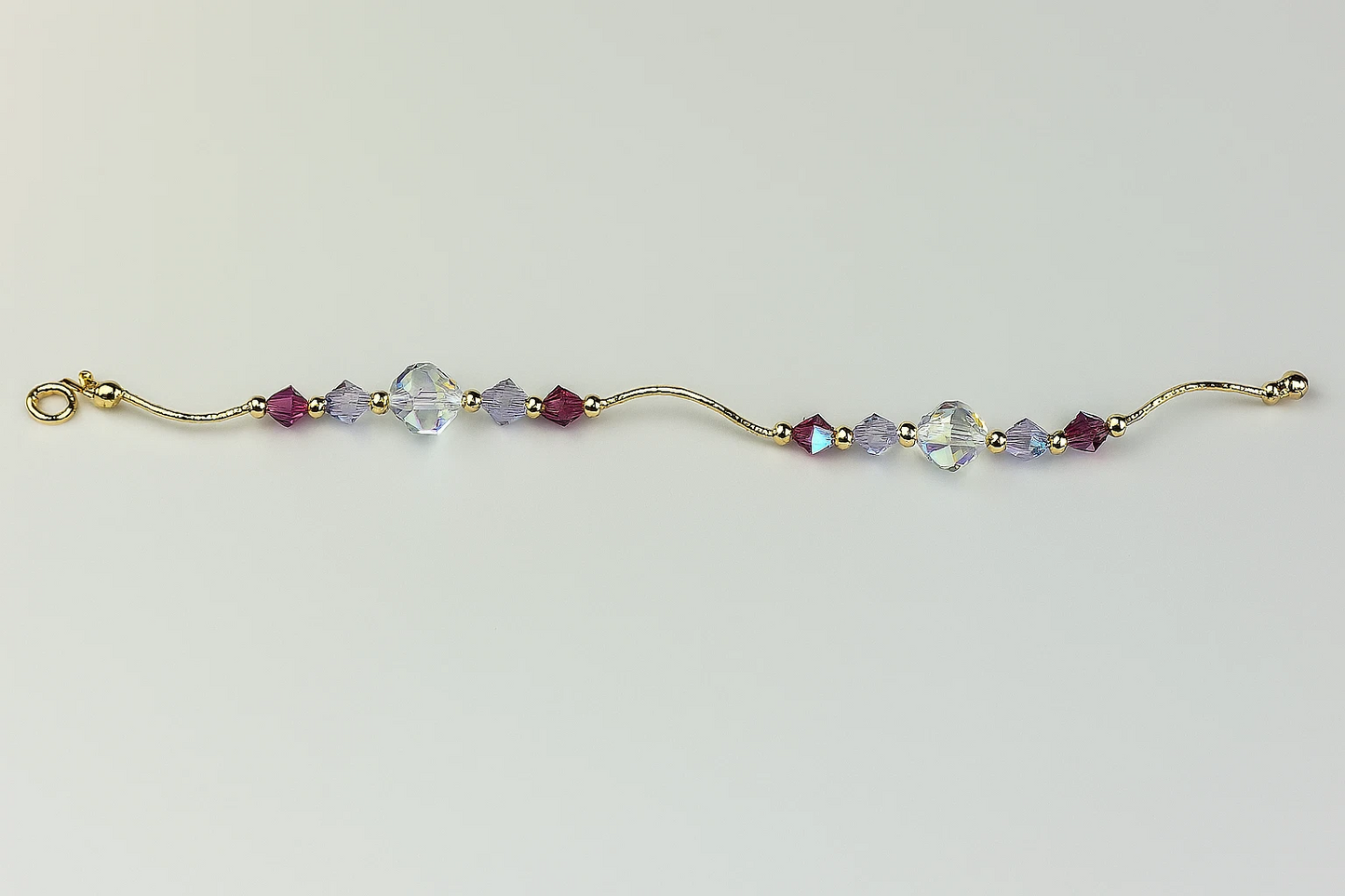 14K Yellow Gold Crystals Elegant Bracelet Kids Baby Girls & Boy