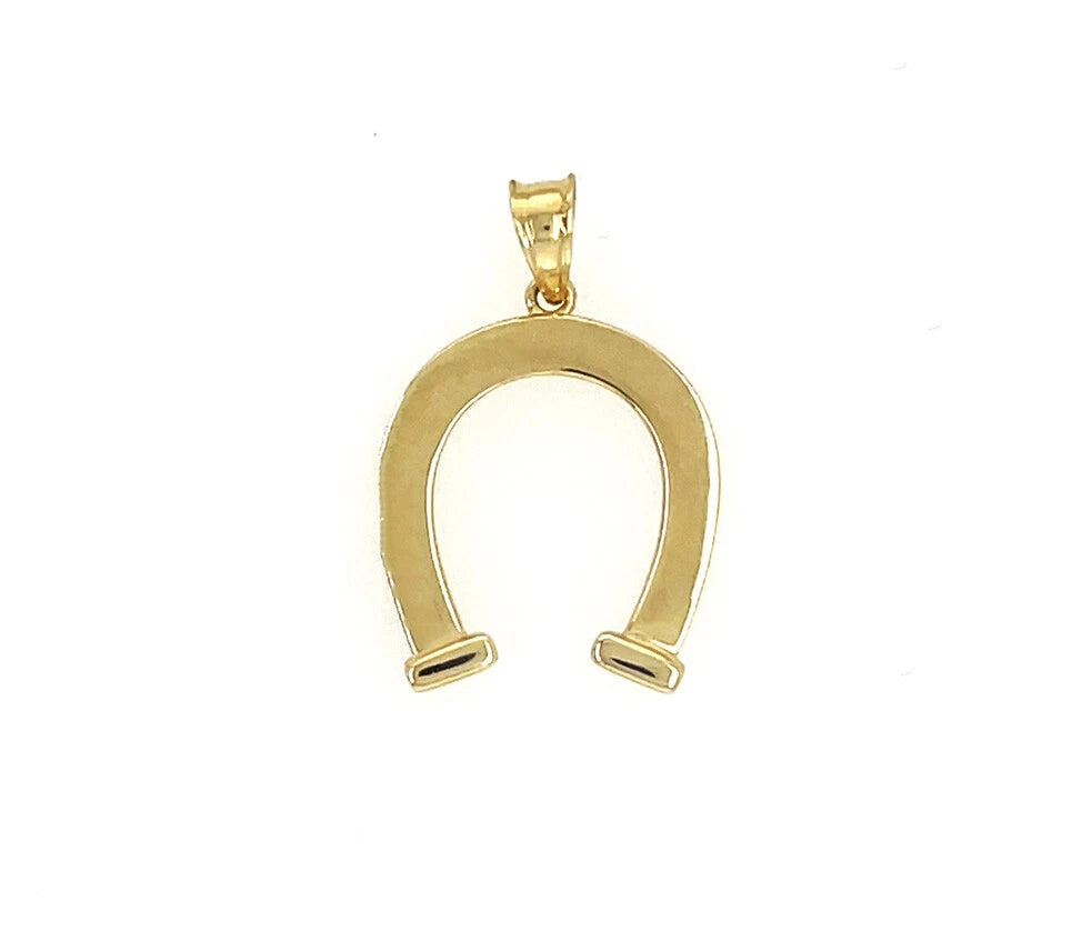 14k Yellow and White Gold Horse shoe Pendant