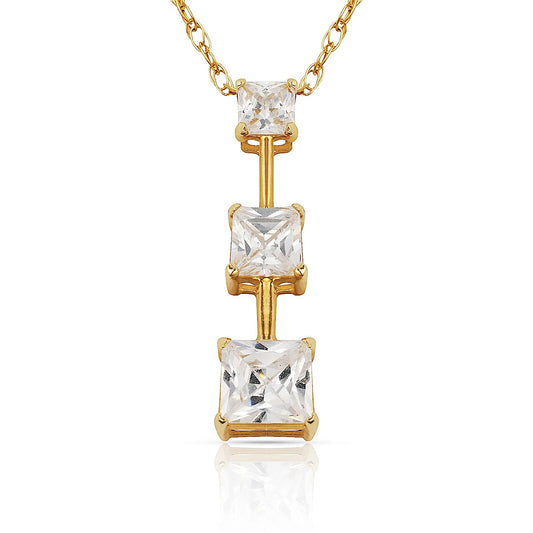 14k Yellow & White Gold Journey Pendant For Women