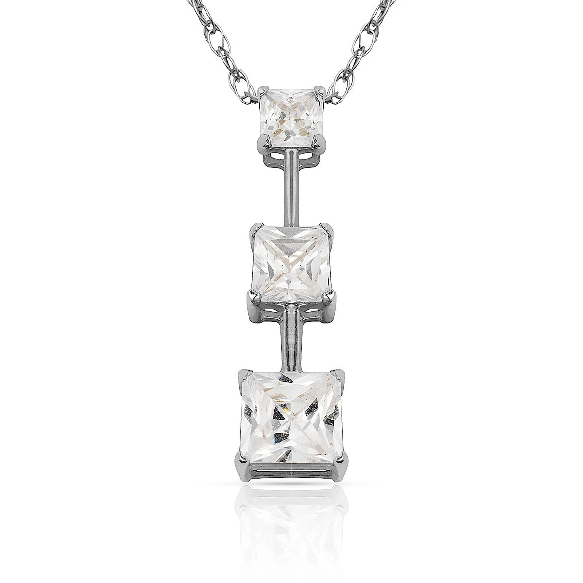 14k Yellow & White Gold Journey Pendant For Women