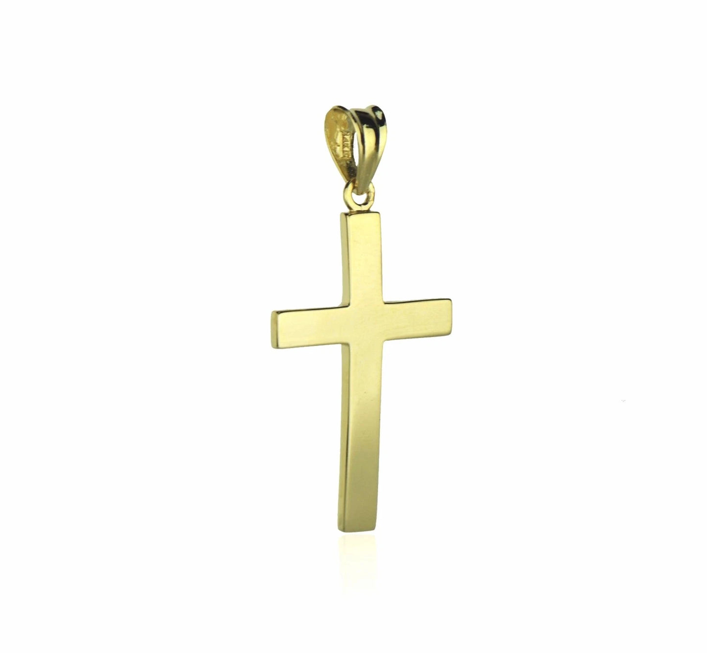 14k Yellow and White Gold Cross Pendants