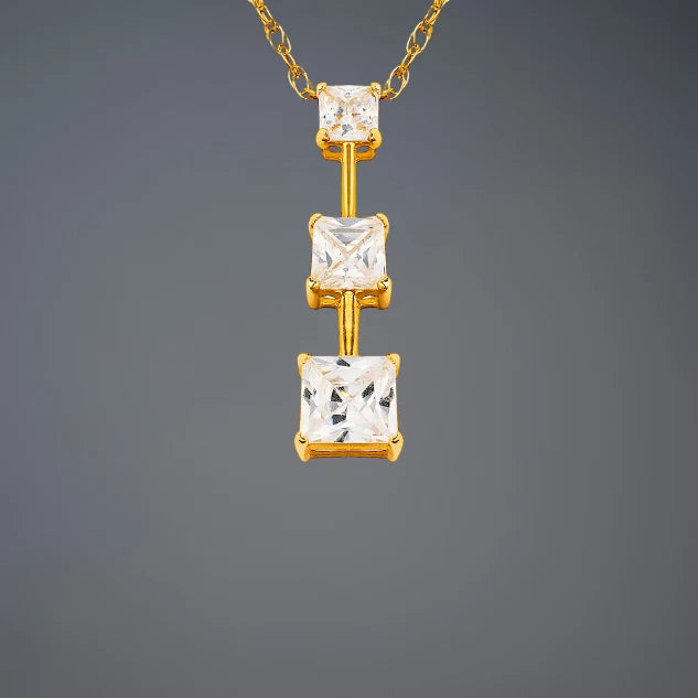 14k Yellow & White Gold Journey Pendant For Women