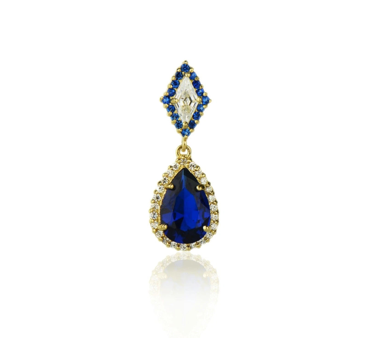 14k Yellow Gold CZ Pear Shape Pendants