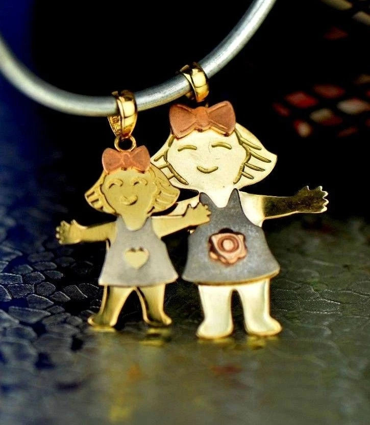 14k Yellow Gold Little Boy or Girl Pendant