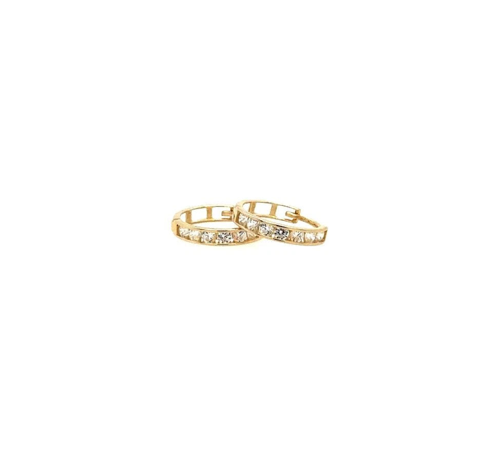 14K Yellow Gold Huggie Classic Hoop Earrings