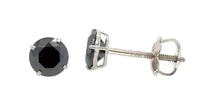 14K Gold GRA Certified D-VVS1 Screw Back Studs Earrings