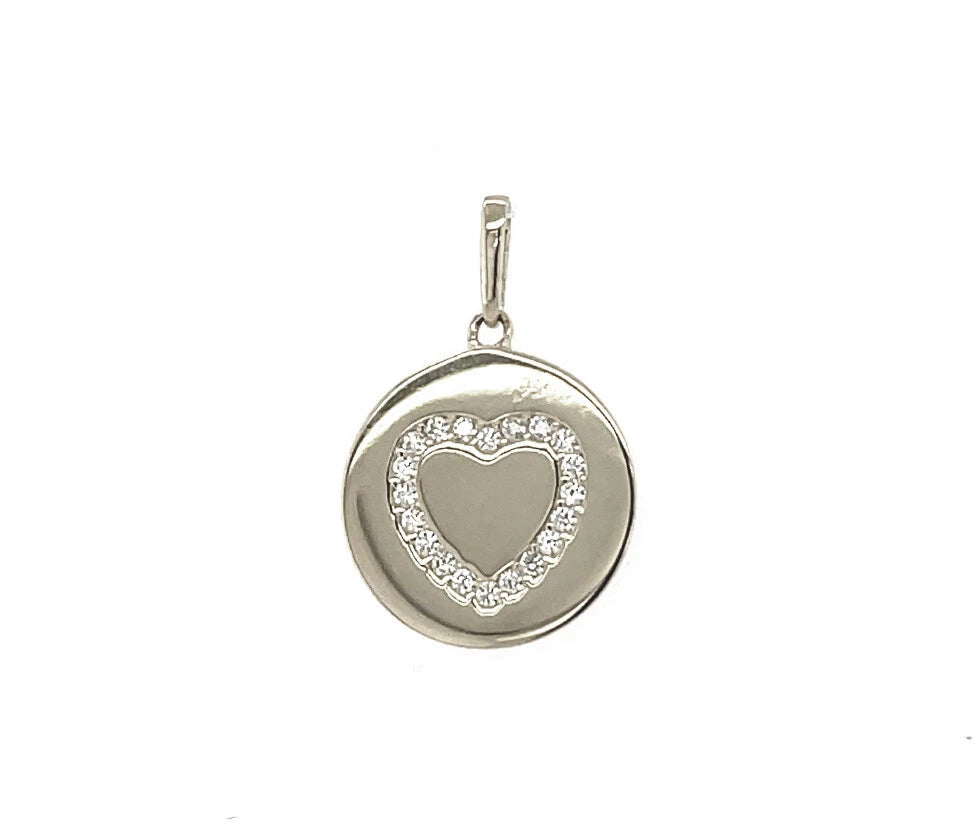 14k Yellow Gold Round CZ Birthstone Pendant
