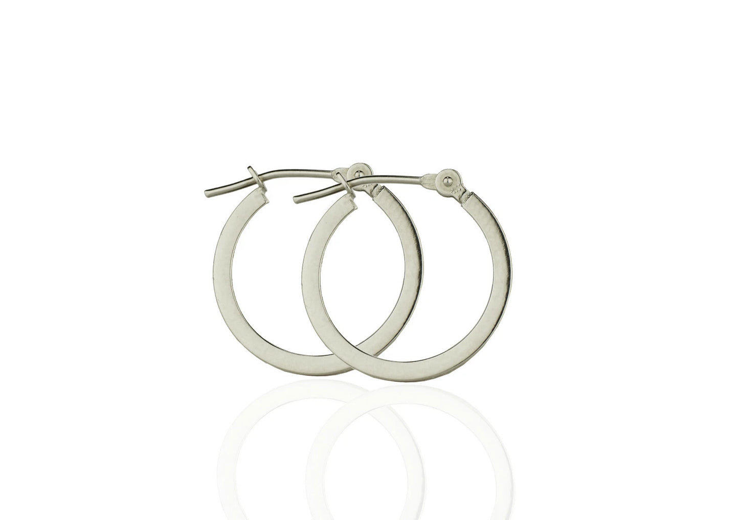 14k Yellow or White Gold Square Hoop Earrings