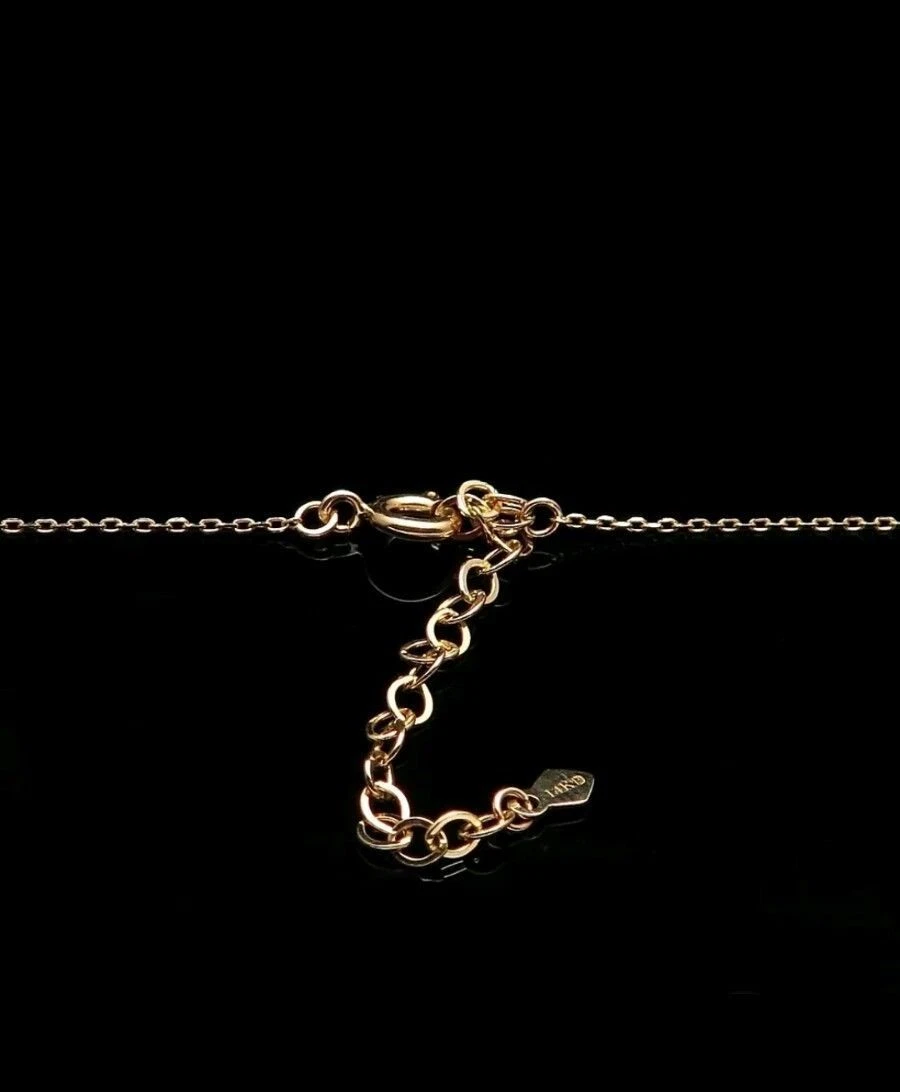 2ct Round Solitaire Pendant Necklace Bezel Set Chain 14K Yellow/White/Rose Gold