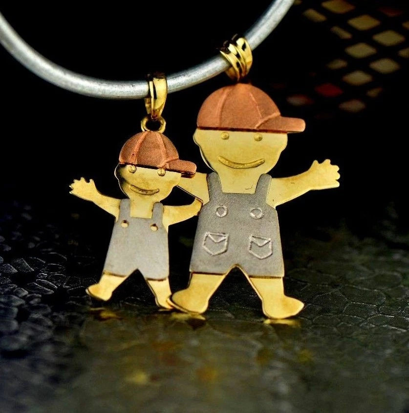 14k Yellow Gold Little Boy or Girl Pendant