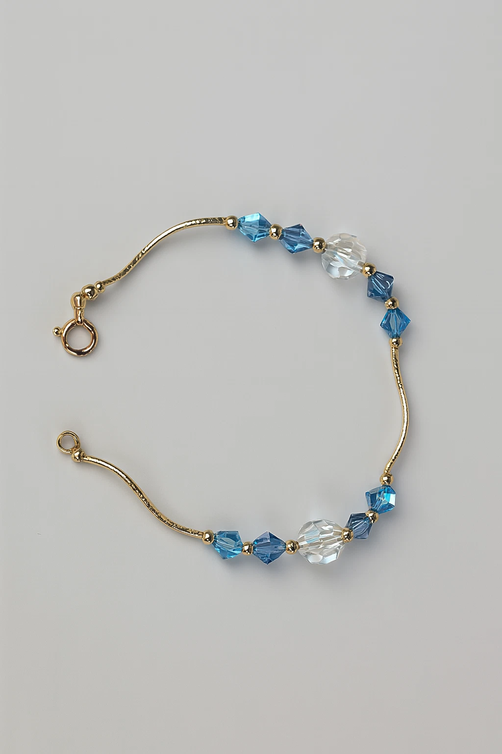 14K Yellow Gold Crystals Elegant Bracelet Kids Baby Girls & Boy