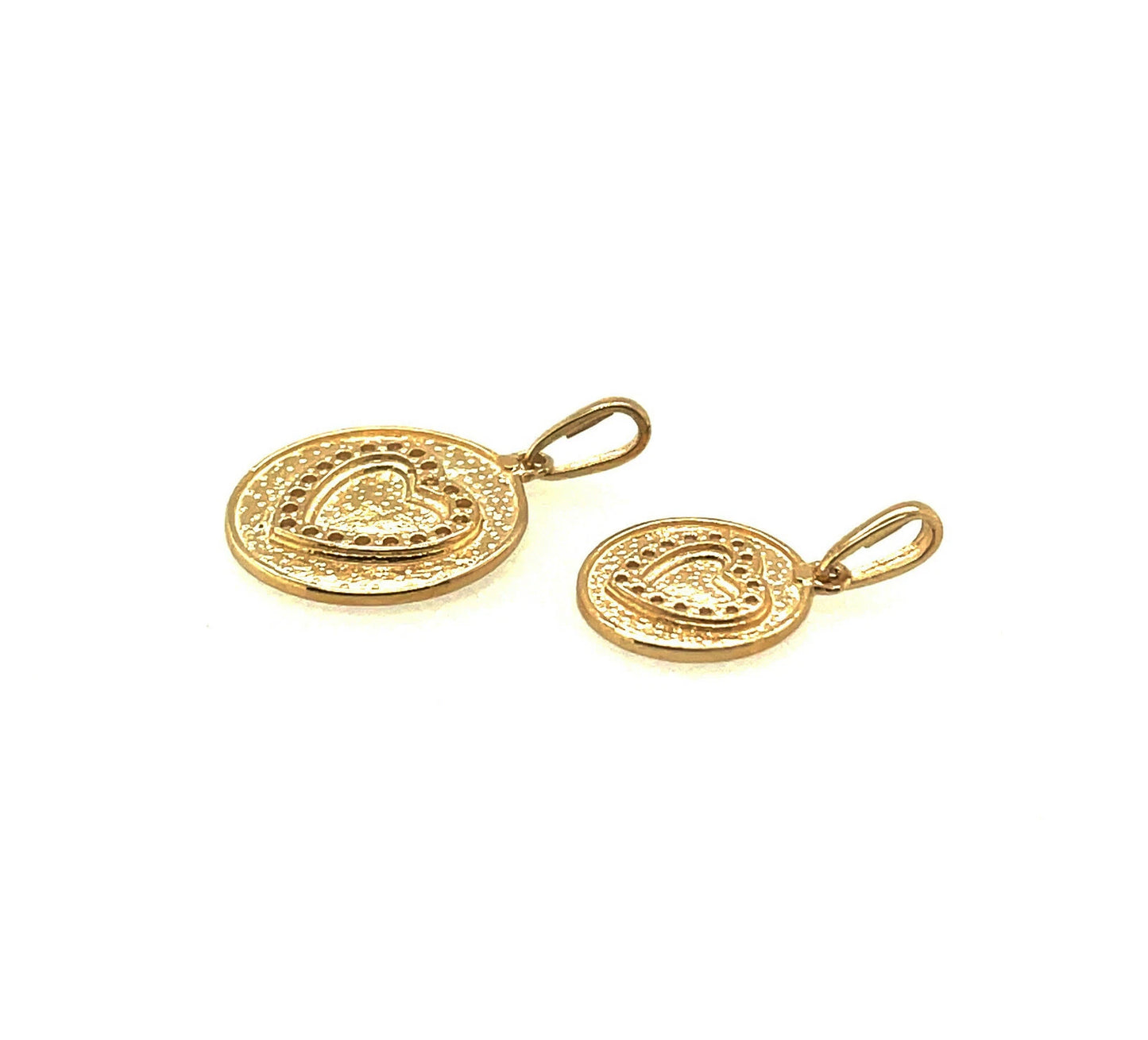14k Yellow Gold Round CZ Birthstone Pendant