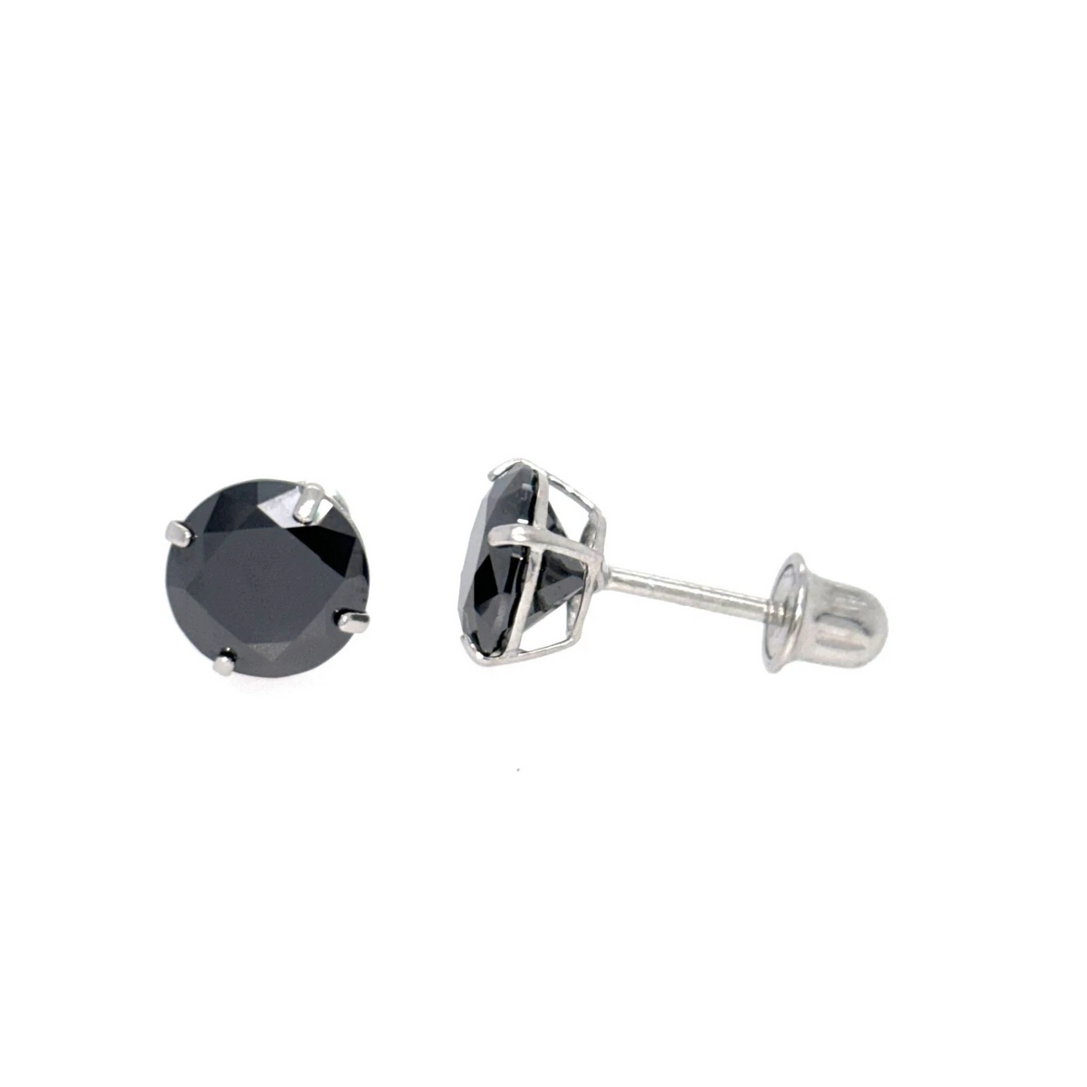 14K Gold GRA Certified D-VVS1 Round Moissanite Studs Earrings