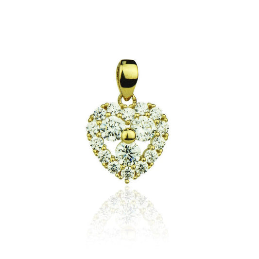 14k Yellow Gold Heart Pendant