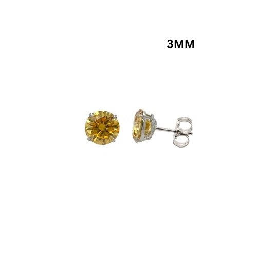 14K Gold Certified GRA D-VVS1 Round Moissanite Push Back Studs Earrings